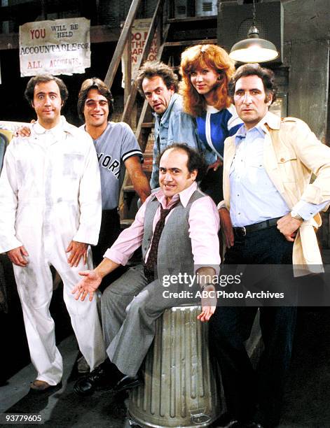 Like Father,Like Son" - Season Four - 11/12/81, Pictured: Andy Kaufman , Tony Danza , Christopher Lloyd , Marilu Henner , Judd Hirsch ; Danny DeVito...