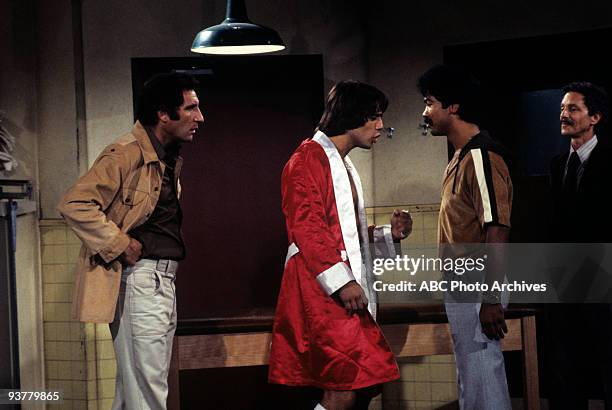 One-Punch Banta" - Season One - 10/19/78, Judd Hirsch , Tony Danza and Carlos Palomino on the Disney General Entertainment Content via Getty Images...