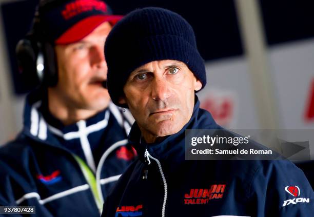 Manager Alberto Puig of Spain and Asia Talent Team during the Moto3 Junior World Championship in Estoril on March 25, 2018 in Estoril, Portugal.