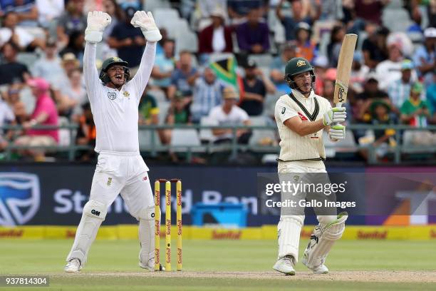 Quinten de Kock appeals against Tim Paine from Australia during day 4 of the 3rd Sunfoil Test match between South Africa and Australia at PPC...