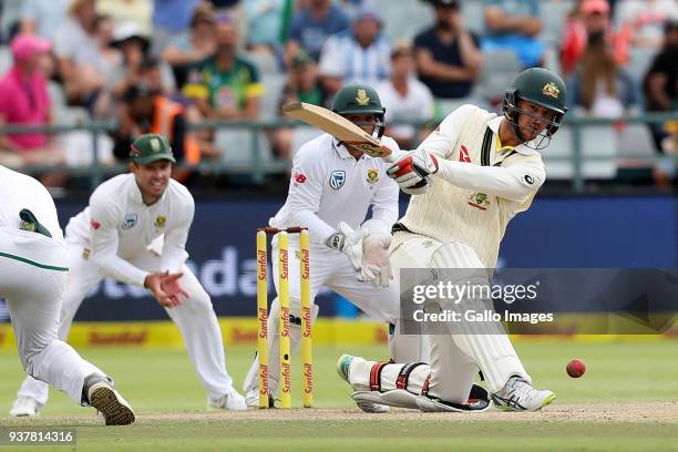 Josh Hazelwood from Australia during day 4 of the 3rd Sunfoil Test match between South Africa and Australia at PPC Newlands on March 25, 2018 in Cape...