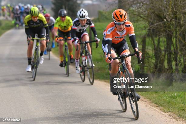 Amy Pieters of Netherlands and Boels - Dolmans Cycling Team / during the 7th Gent-Wevelgem In Flanders Fields 2018 a 142,6km women's race from Deinze...