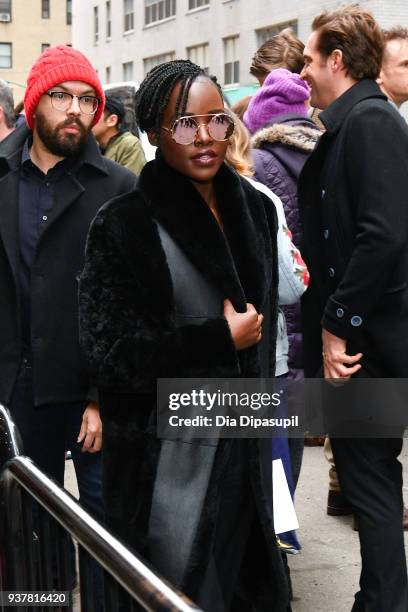 Lupita Nyong'o attends the "Angels in America" Broadway Opening Night part 1 arrivals at the Neil Simon Theatre on March 25, 2018 in New York City.