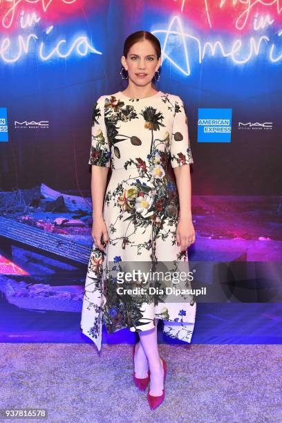 Anna Chlumsky attends the "Angels in America" Broadway Opening Night part 1 arrivals at the Neil Simon Theatre on March 25, 2018 in New York City.