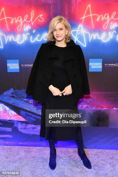 Diane Sawyer attends the "Angels in America" Broadway Opening Night part 1 arrivals at the Neil Simon Theatre on March 25, 2018 in New York City.