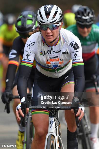 Chantal Blaak of The Netherlands and Boels - Dolmans Cycling Team / during the 7th Gent-Wevelgem In Flanders Fields 2018 a 142,6km women's race from...