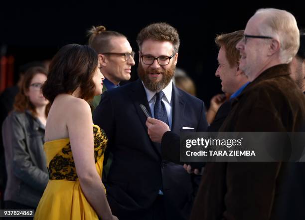 Lauren Miller Rogen and Seth Rogen attend Seth Rogen's Hilarity For Charity at Hollywood Palladium on March 24, 2018 in Los Angeles, California. /...