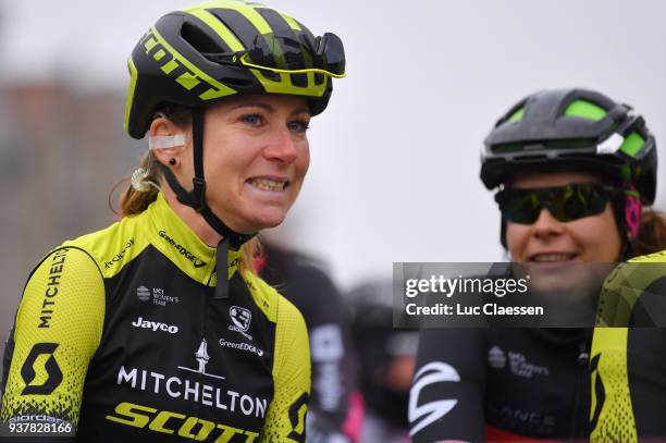 Annemiek van Vleuten of Netherlands and Team Mitchelson-Scott / during the 7th Gent-Wevelgem In Flanders Fields 2018 a 142,6km women's race from...