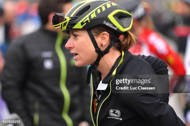 Annemiek van Vleuten of Netherlands and Team Mitchelson-Scott / during the 7th Gent-Wevelgem In Flanders Fields 2018 a 142,6km women's race from...