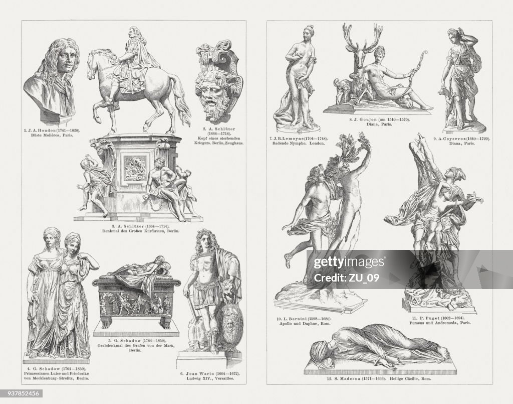 French, German, and Italian sculpures, wood engravings, published in 1897