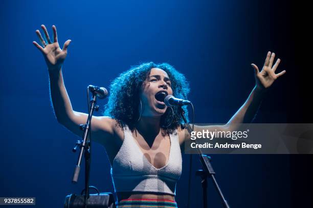 Kiah Victoria performs live on stage at O2 Apollo Manchester on March 23, 2018 in Manchester, England.