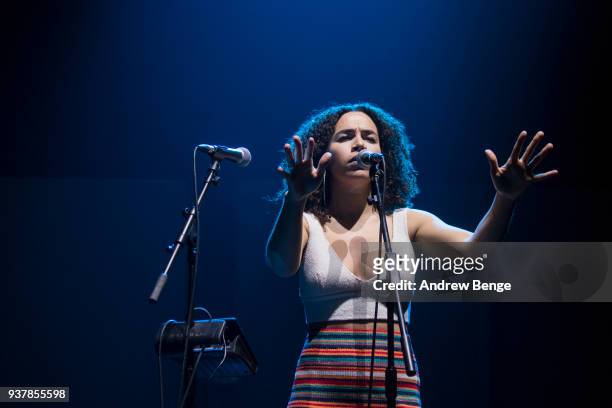 Kiah Victoria performs live on stage at O2 Apollo Manchester on March 23, 2018 in Manchester, England.