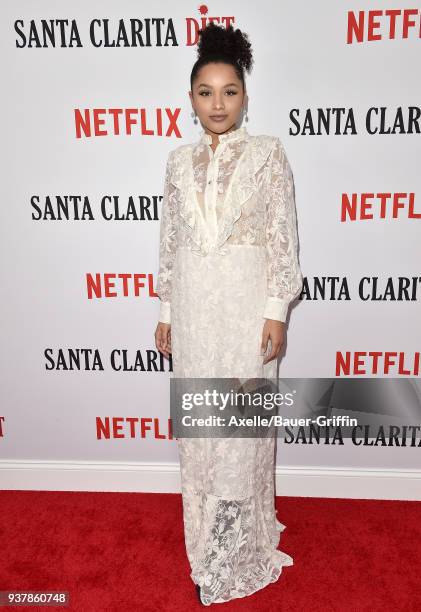 Actress Jaylen Barron attends Netflix's 'Santa Clarita Diet' season 2 premiere at The Dome at Arclight Hollywood on March 22, 2018 in Hollywood,...