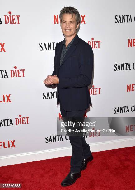 Actor Timothy Olyphant attends Netflix's 'Santa Clarita Diet' season 2 premiere at The Dome at Arclight Hollywood on March 22, 2018 in Hollywood,...