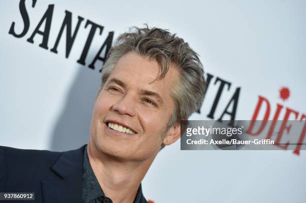 Actor Timothy Olyphant attends Netflix's 'Santa Clarita Diet' season 2 premiere at The Dome at Arclight Hollywood on March 22, 2018 in Hollywood,...