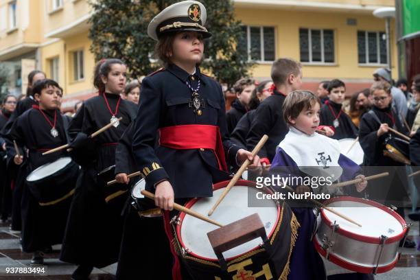 On Palm Sunday, a children's procession is celebrated for the first time, in Santander and made up entirely of children. Santander in Santander, on...