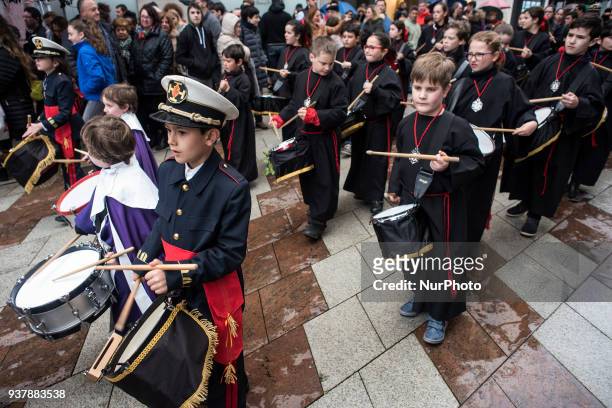 The children's procession, which takes place on Sunday afternoon of branches in Santander, is formed entirely by children. SANTANDER in Santander, on...