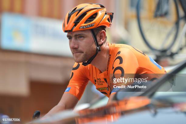 Polish cyclist Lukasz Owsian from CCC Sprandi Polkowice Team seen just before the start to the eight and final stage, the 141.1 km from Rembau to...