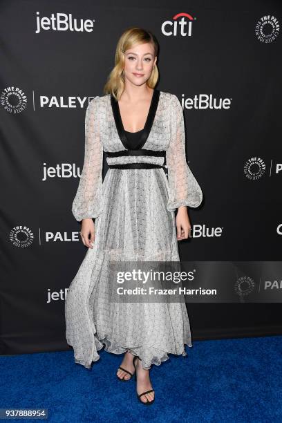 Lili Reinhart attends The Paley Center For Media's 35th Annual PaleyFest Los Angeles - "Riverdale" at Dolby Theatre on March 25, 2018 in Hollywood,...