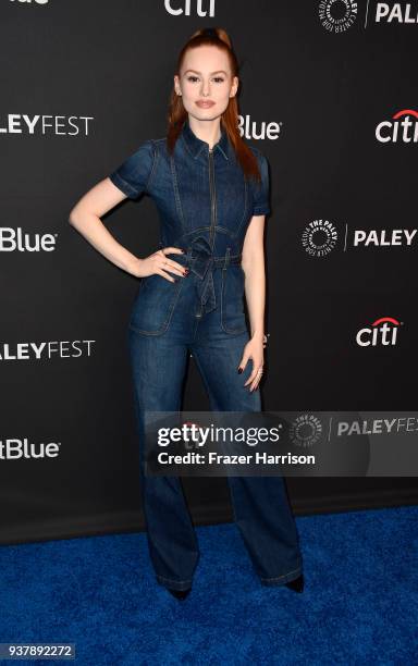 Madelaine Petsch attends The Paley Center For Media's 35th Annual PaleyFest Los Angeles - "Riverdale" at Dolby Theatre on March 25, 2018 in...