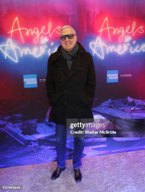 Scott Wittman attends the Broadway Opening Night Arrivals for "Angels In America" - Part One and Part Two at the Neil Simon Theatre on March 25, 2018...