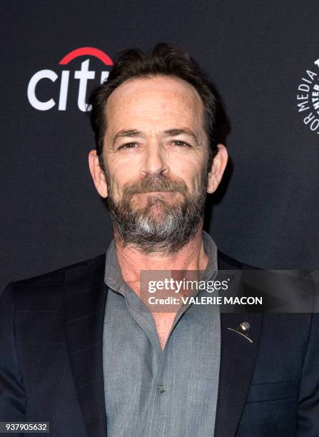 Actor Luke Perry attends The 2018 PaleyFest screening of "Riverdale" at the Dolby Theater on March 25 in Hollywood, California. / AFP PHOTO / VALERIE...