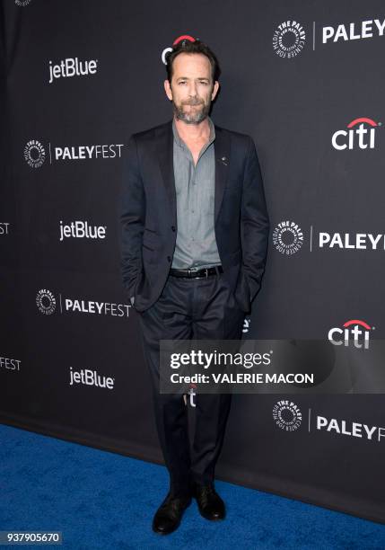 Actor Luke Perry attends The 2018 PaleyFest screening of "Riverdale" at the Dolby Theater on March 25 in Hollywood, California. / AFP PHOTO / VALERIE...