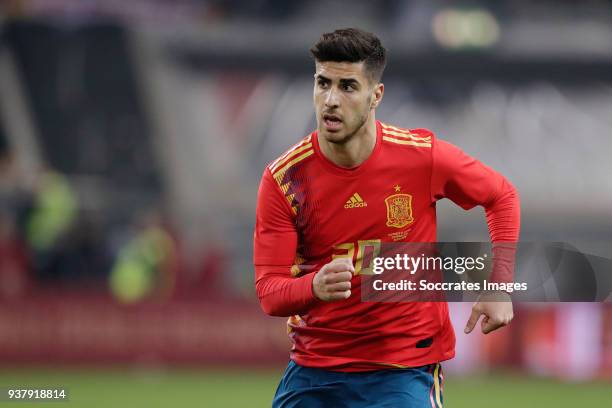 Marco Asensio of Spain during the International Friendly match between Germany v Spain at the Esprit Arena on March 23, 2018 in Dusseldorf Germany