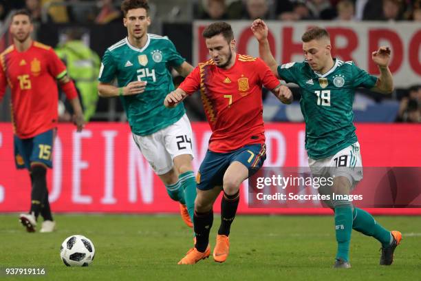 Leon Goretzka of Germany, Saul Niguez of Spain, Joshua Kimmich of Germany during the International Friendly match between Germany v Spain at the...