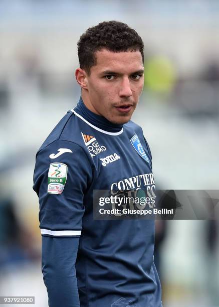 Ismael Bennacer of Empoli FC in action during the serie B match between Pescara and Empoli FC at Adriatico Stadium on March 25, 2018 in Pescara,...