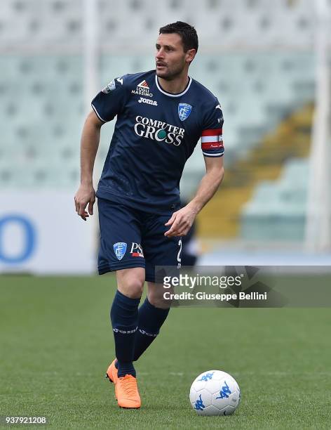 Manuel Pasqual of Empoli FC in action during the serie B match between Pescara and Empoli FC at Adriatico Stadium on March 25, 2018 in Pescara, Italy.