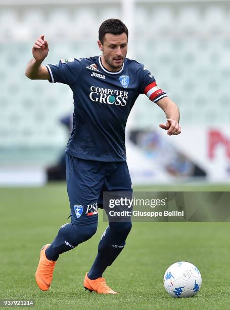 Manuel Pasqual of Empoli FC in action during the serie B match between Pescara and Empoli FC at Adriatico Stadium on March 25, 2018 in Pescara, Italy.