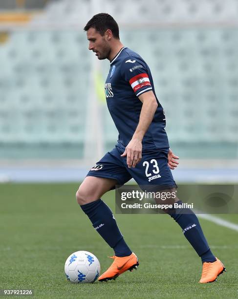 Manuel Pasqual of Empoli FC in action during the serie B match between Pescara and Empoli FC at Adriatico Stadium on March 25, 2018 in Pescara, Italy.