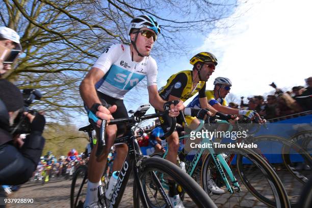 Gianni Moscon of Italy and Team Sky / during the 80th Gent-Wevelgem In Flanders Fields 2018 a 250,8km race from Deinze to Wevelgem on March 25, 2018...