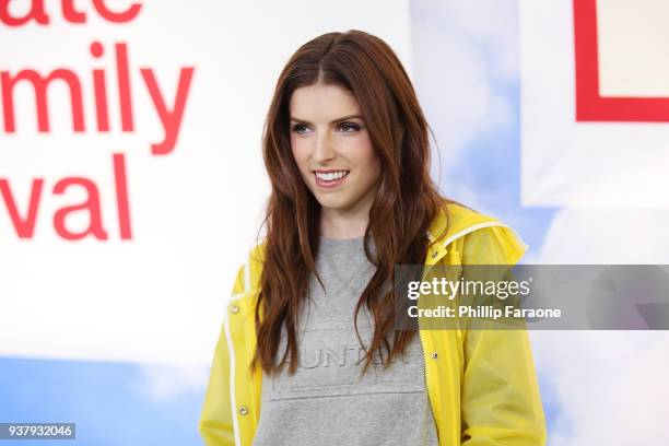 Anna Kendrick attends Hunter for Target Ultimate Family Festival at Rose Bowl on March 25, 2018 in Pasadena, California.