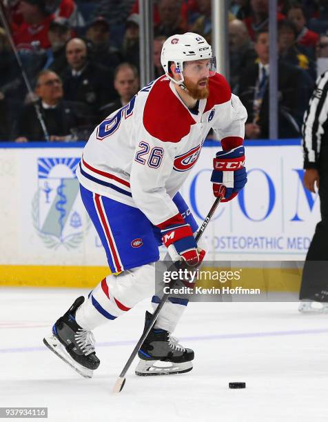 Jeff Petry of the Montreal Canadiens during the game against the Buffalo Sabres at KeyBank Center on March 23, 2018 in Buffalo, New York. Jeff Petry