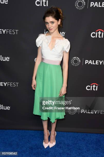 Natalia Dyer attends The Paley Center for Media's 35th Annual PaleyFest Los Angeles - "Stranger Things" at Dolby Theatre on March 25, 2018 in...