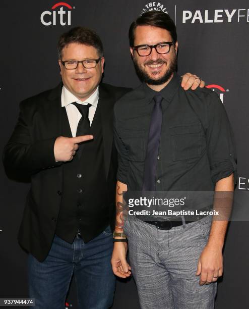Sean Astin and Wil Wheaton attend The Paley Center for Media's 35th Annual PaleyFest Los Angeles - 'Stranger Things' at Dolby Theatre on March 25,...