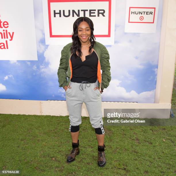 Tiffany Haddish arrives for the Hunter for Target Ultimate Family Festival at Rose Bowl on March 25, 2018 in Pasadena, California.