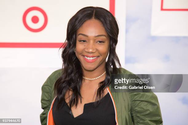 Tiffany Haddish arrives for the Hunter for Target Ultimate Family Festival at Rose Bowl on March 25, 2018 in Pasadena, California.