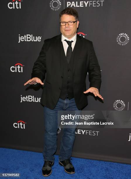 Sean Astin attends The Paley Center for Media's 35th Annual PaleyFest Los Angeles - 'Stranger Things' at Dolby Theatre on March 25, 2018 in...