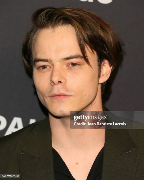 Charlie Heaton attends The Paley Center for Media's 35th Annual PaleyFest Los Angeles - 'Stranger Things' at Dolby Theatre on March 25, 2018 in...