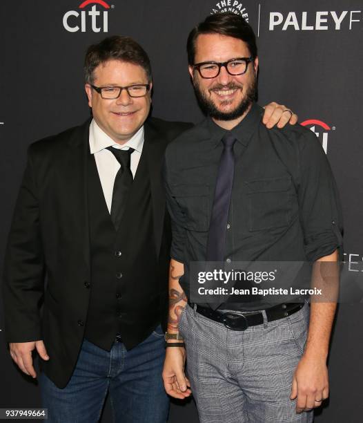 Sean Astin and Wil Wheaton attend The Paley Center for Media's 35th Annual PaleyFest Los Angeles - 'Stranger Things' at Dolby Theatre on March 25,...