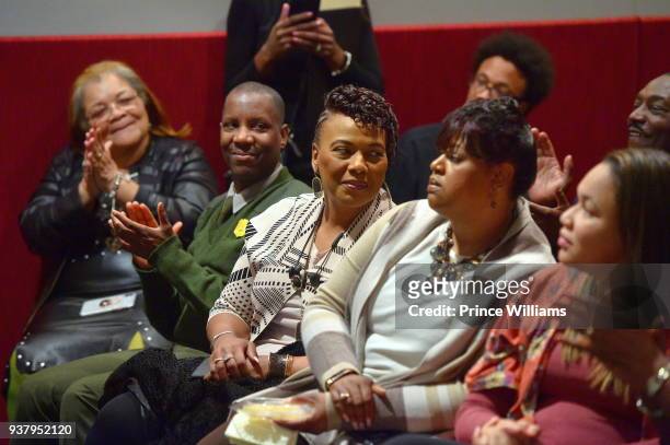 Bernice King and Alveda King attend "UNSOLVED HISTORY: Life of a King" Atlanta Screening at Martin Luther King Jr. National Historic Site on March...