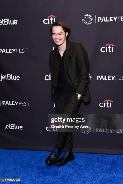 Charlie Heaton attends PaleyFest Los Angeles 2018 "Stranger Things" at Dolby Theatre on March 25, 2018 in Hollywood, California.