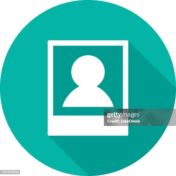 circle icon flat - photo identification stock illustrations