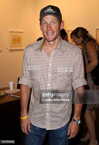 Cyclist Lance Armstrong attends Art Basel Miami on December 3, 2009 in Miami Beach, Florida.
