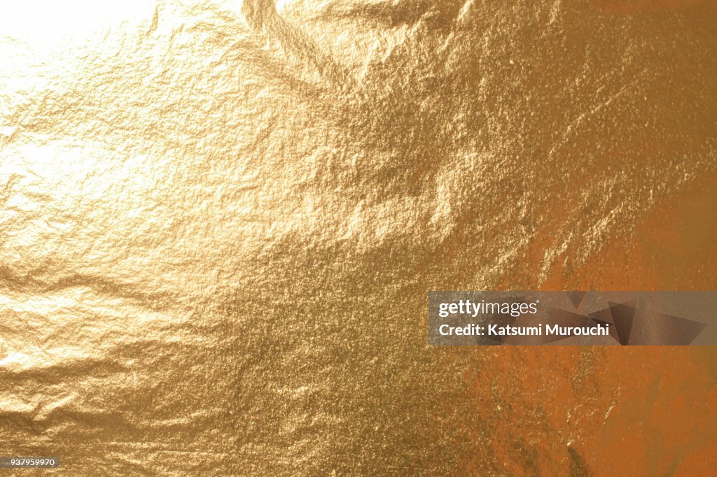 Golden foil texture background