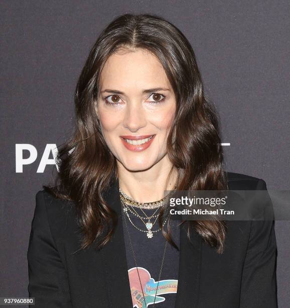 Winona Ryder attends the 2018 PaleyFest Los Angeles - Netflix's "Stranger Things" held at Dolby Theatre on March 25, 2018 in Hollywood, California.