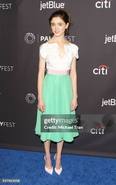 Natalia Dyer attends the 2018 PaleyFest Los Angeles - Netflix's "Stranger Things" held at Dolby Theatre on March 25, 2018 in Hollywood, California.